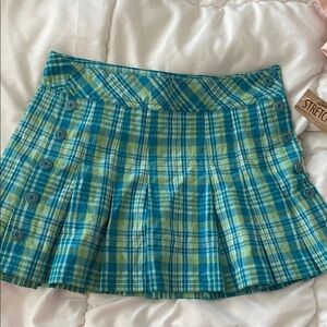 Plaid Blue and Green Women's Skirt